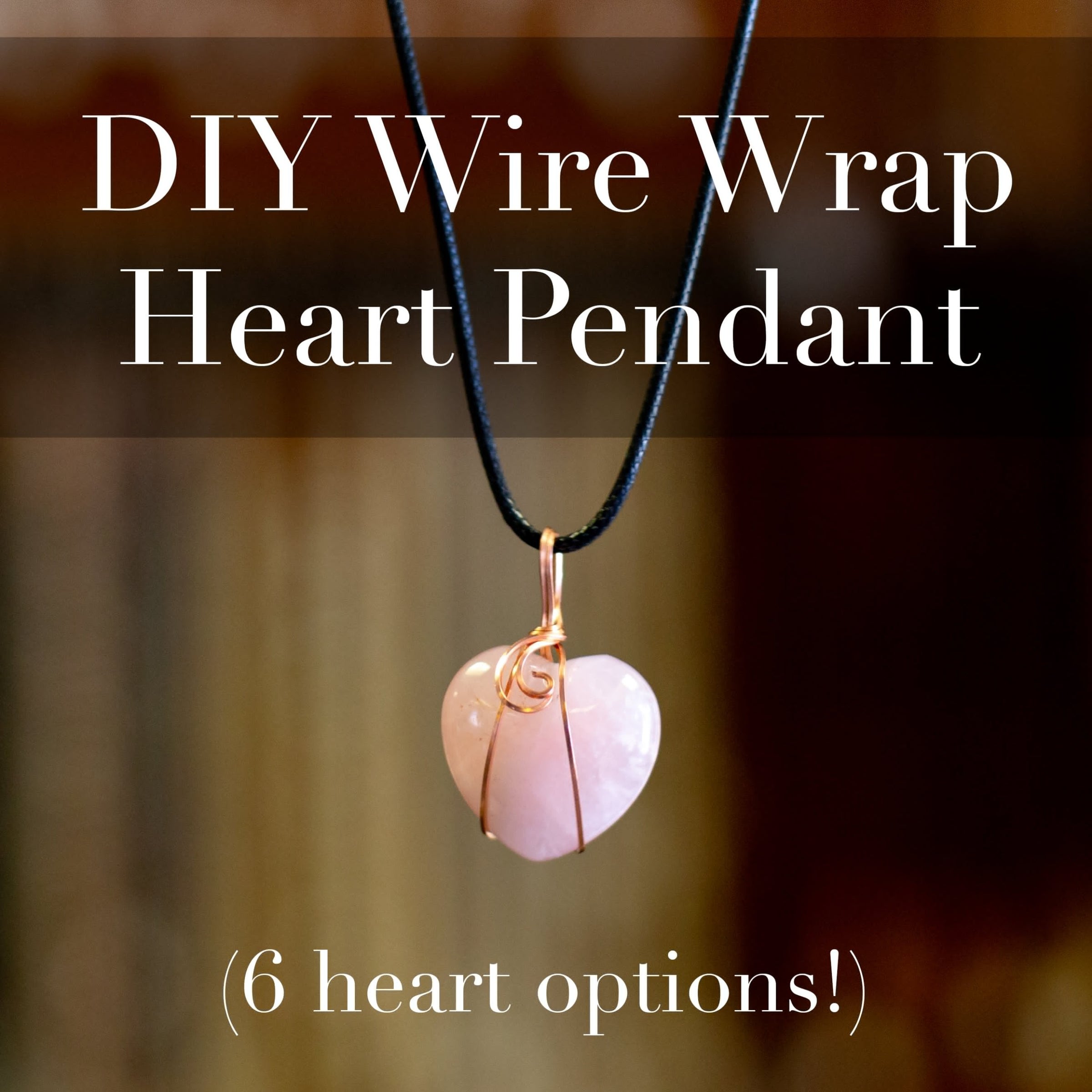 DIY Wire Wrap Heart Pendant Kit, Lithos Rock Shop